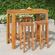 Detailed information about the product 5 Piece Garden Bar Set Solid Wood Acacia