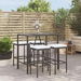 5 Piece Garden Bar Set with Cushions Black Poly Rattan. Available at Crazy Sales for $389.95