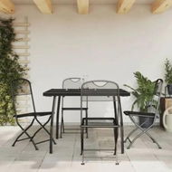 Detailed information about the product 5 Piece Garden Dining Set Anthracite Metal Mesh