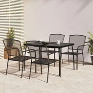 Detailed information about the product 5 Piece Garden Dining Set Anthracite Steel