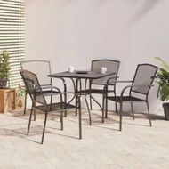 Detailed information about the product 5 Piece Garden Dining Set Anthracite Steel