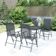 Detailed information about the product 5 Piece Garden Dining Set Anthracite Steel