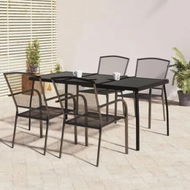 Detailed information about the product 5 Piece Garden Dining Set Anthracite Steel