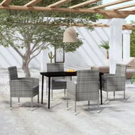 Detailed information about the product 5 Piece Garden Dining Set Anthracite