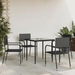 5 Piece Garden Dining Set Black Poly Rattan and Steel. Available at Crazy Sales for $369.95