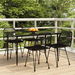 5 Piece Garden Dining Set Black Poly Rattan. Available at Crazy Sales for $529.95