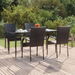 5 Piece Garden Dining Set Black Poly Rattan. Available at Crazy Sales for $499.95