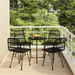 5 Piece Garden Dining Set Black Poly Rattan. Available at Crazy Sales for $419.95