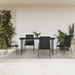 5 Piece Garden Dining Set Black Steel and Textilene. Available at Crazy Sales for $479.95