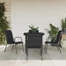 5 Piece Garden Dining Set Black Steel and Textilene. Available at Crazy Sales for $429.95