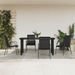 5 Piece Garden Dining Set Black Steel and Textilene. Available at Crazy Sales for $439.95