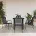 5 Piece Garden Dining Set Black Steel and Textilene. Available at Crazy Sales for $399.95