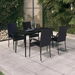 5 Piece Garden Dining Set Black. Available at Crazy Sales for $479.95