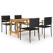 5 Piece Garden Dining Set Black. Available at Crazy Sales for $519.95