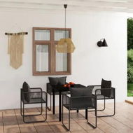 Detailed information about the product 5 Piece Garden Dining Set Black