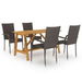 5 Piece Garden Dining Set Brown. Available at Crazy Sales for $419.95