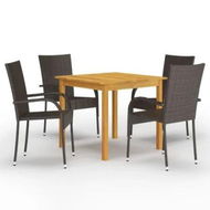 Detailed information about the product 5 Piece Garden Dining Set Brown