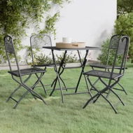 Detailed information about the product 5 Piece Garden Dining Set Expanded Metal Mesh Anthracite