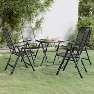 Detailed information about the product 5 Piece Garden Dining Set Expanded Metal Mesh Anthracite