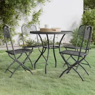 Detailed information about the product 5 Piece Garden Dining Set Expanded Metal Mesh Anthracite