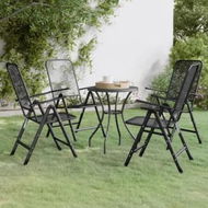 Detailed information about the product 5 Piece Garden Dining Set Expanded Metal Mesh Anthracite