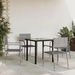 5 Piece Garden Dining Set Grey and Black Poly Rattan and Steel. Available at Crazy Sales for $369.95