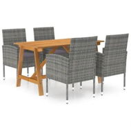 Detailed information about the product 5 Piece Garden Dining Set Grey