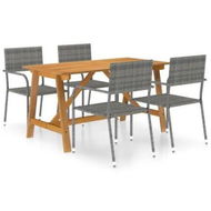 Detailed information about the product 5 Piece Garden Dining Set Grey