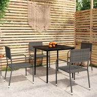 Detailed information about the product 5 Piece Garden Dining Set Grey