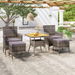 5 Piece Garden Dining Set Poly Rattan & Solid Acacia Wood Grey. Available at Crazy Sales for $399.95