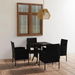 5 Piece Garden Dining Set Poly Rattan Black. Available at Crazy Sales for $449.95