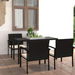 5 Piece Garden Dining Set Poly Rattan Black. Available at Crazy Sales for $459.95