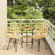 Detailed information about the product 5 Piece Garden Dining Set Poly Rattan