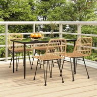 Detailed information about the product 5 Piece Garden Dining Set Poly Rattan