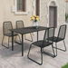 5 Piece Garden Dining Set PVC Rattan Black. Available at Crazy Sales for $379.95