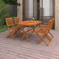 Detailed information about the product 5 Piece Garden Dining Set Solid Acacia Wood