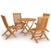 5 Piece Garden Dining Set Solid Teak Wood. Available at Crazy Sales for $479.95