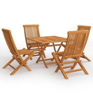 Detailed information about the product 5 Piece Garden Dining Set Solid Teak Wood