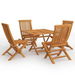 5 Piece Garden Dining Set Solid Teak Wood. Available at Crazy Sales for $539.95