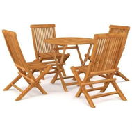 Detailed information about the product 5 Piece Garden Dining Set Solid Teak Wood