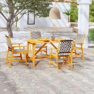 Detailed information about the product 5 Piece Garden Dining Set Solid Wood Acacia