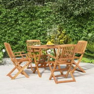 Detailed information about the product 5 Piece Garden Dining Set Solid Wood Acacia