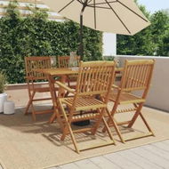 Detailed information about the product 5 Piece Garden Dining Set Solid Wood Eucalyptus