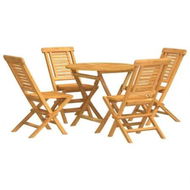 Detailed information about the product 5 Piece Garden Dining Set Solid Wood Teak