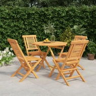 Detailed information about the product 5 Piece Garden Dining Set Solid Wood Teak