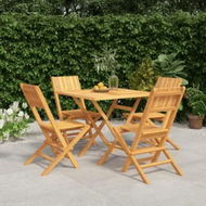 Detailed information about the product 5 Piece Garden Dining Set Solid Wood Teak