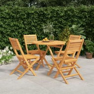 Detailed information about the product 5 Piece Garden Dining Set Solid Wood Teak