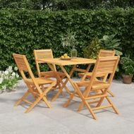 Detailed information about the product 5 Piece Garden Dining Set Solid Wood Teak