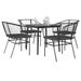 5 Piece Garden Dining Set with Cushions Black Poly Rattan Glass. Available at Crazy Sales for $449.95