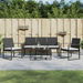 5 Piece Garden Dining Set With Cushions Black PP Rattan. Available at Crazy Sales for $429.95